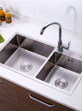 Kitchen Stainless Steel Sink Set Integrally Molded Thick Was