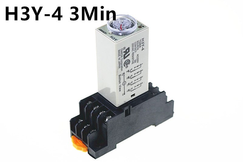 H3Y-4 Power On Time Delay Relay Solid-State Timer max 3Min 4