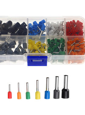 400Pcs/Box Wire Copper Crimp Connector Insulated Cord Pin En