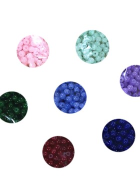 4mm glass paint beads round beads hand DIY hairpin step shak