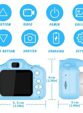 Kids Digital Video Camera Birthday Gifts for Boys 8MP HD Vi