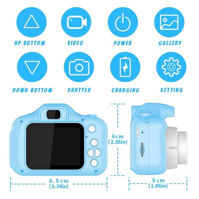 Kids Digital Video Camera Birthday Gifts for Boys 8MP HD Vi