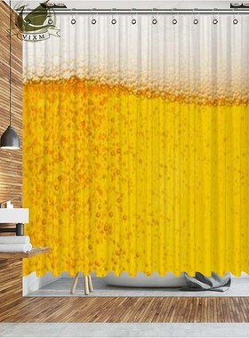 Vixm Bathroom Curtains Beer Polyester-Fabric Home-Decor Wate