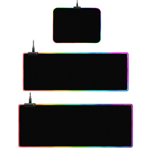 RGB Glow Luminous Desk Mousepad Non-Slip Wired USB Gaming Of