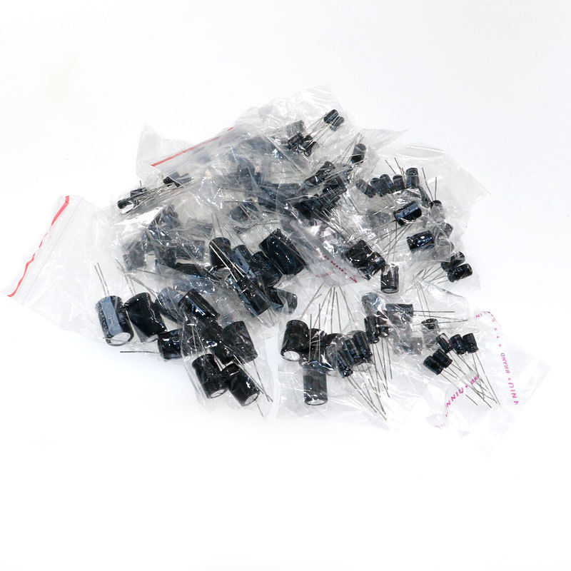 1uF-2200uF 125pcs 25 Values Electrolytic Capacitors Assorted