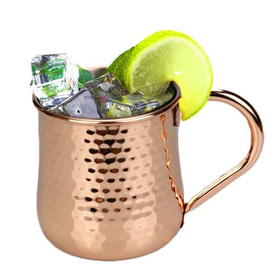 Cocktail Glass Stainless Steel Copper Hammer Point Mug Coffe