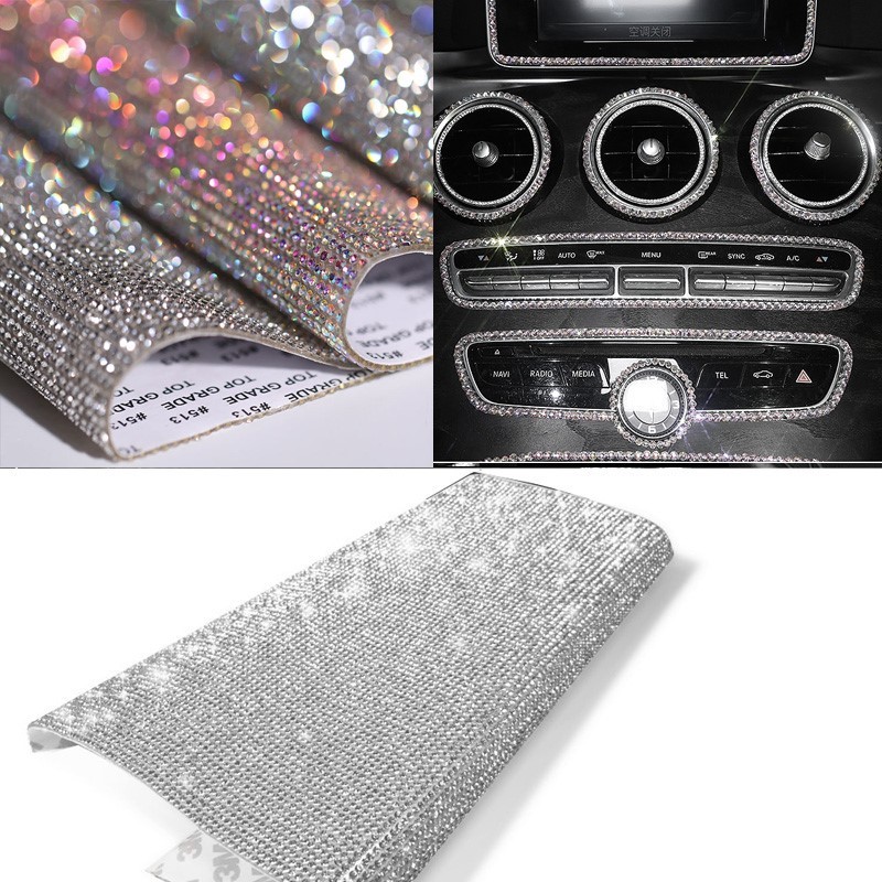 DIY Car Decoration Sticker Bling Crystal Rhinestone Car Sti