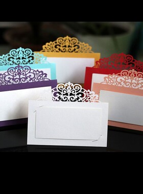 50pcs Hollow Laser Cut Table Name Place Card Seating Decora
