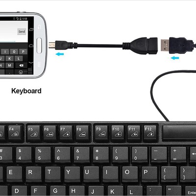 5pin Mini USB Male To USB 2.0 Type A Female OTG Host Adapte