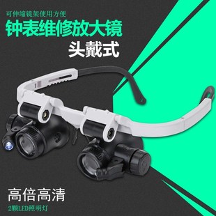 Electronic maintenance of head mounted magnifying glasses
