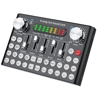 F8 Computer Audio Mixer Bluetooth Digital niversal Aluminium