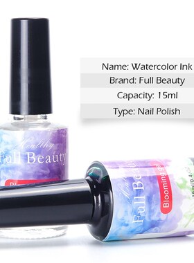 12pcs Blooming Nail Polish Gel Watercolor Ink Smoke Smudge