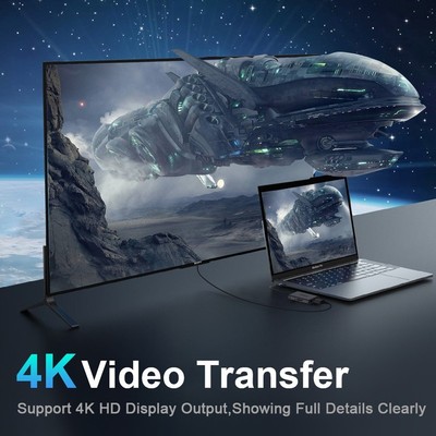 8 In 1 SB C Hub for Macbook Pro SB Hub 3.0 Adapter PD HDMI R