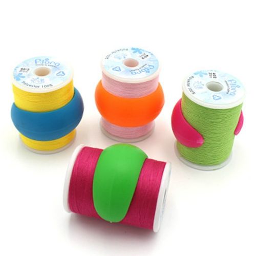 12PCS Colorful Spool Huggers Bobbin Clamps Holders Keep Thre