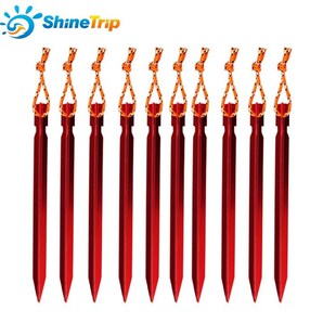 10pcs Tent Pegs Stakes 18cm Aluminum Outdoor Tent Nails Camp