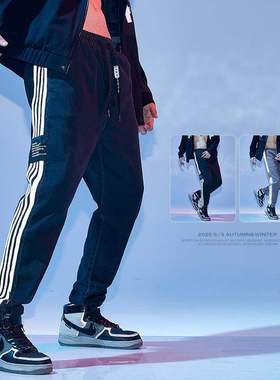 2020 autumn men's fattening overalls Korean reflecti