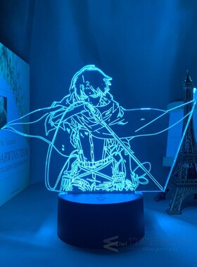 Anime Attack on Titan 3d Lamp Levi Ackerman light for Bedroo
