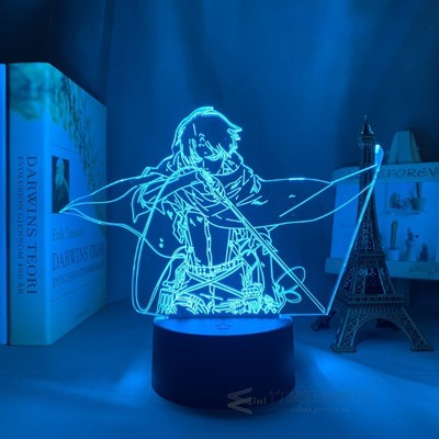 Anime Attack on Titan 3d Lamp Levi Ackerman light for Bedroo