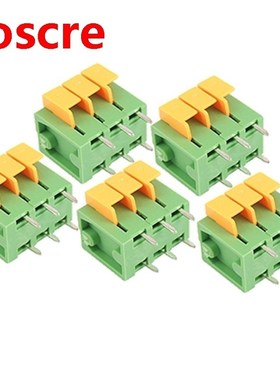 5 Pcs 6 Pin Vertical Mount Screwless Terminal Block 10A