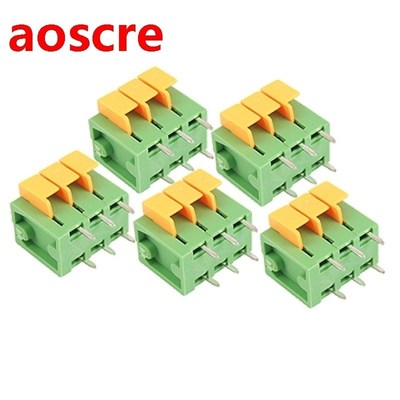 5 Pcs 6 Pin Vertical Mount Screwless Terminal Block 10A