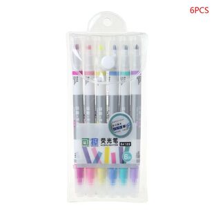 6pcs/set Erasable Highlighter Pen Marker Pastel Liquid Chalk