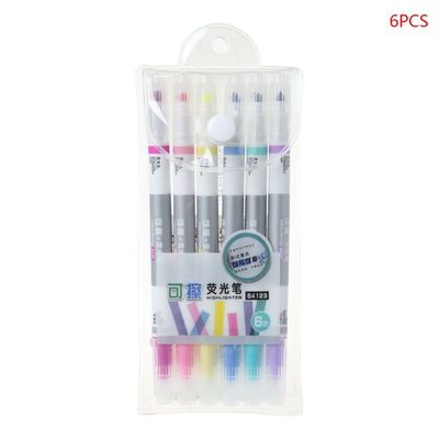 6pcs/set Erasable Highlighter Pen Marker Pastel Liquid Chalk