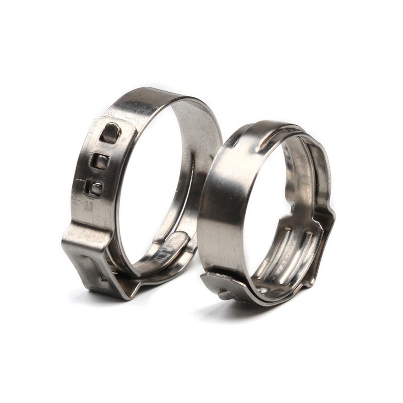 130pcs Single Ear Stepless Hose Clamps +1PC Hose Clip Clamp