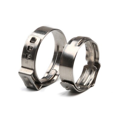 130pcs Single Ear Stepless Hose Clamps +1PC Hose Clip Clamp