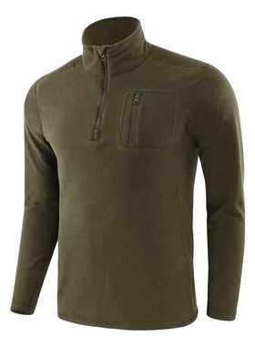 Men's Outdoor Hiking Warm Fleece Jacket Liner Army Fans