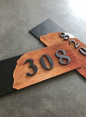 3/4 Digits House Number Custom Sign Door Number Sticker for