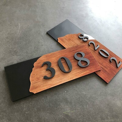 3/4 Digits House Number Custom Sign Door Number Sticker for