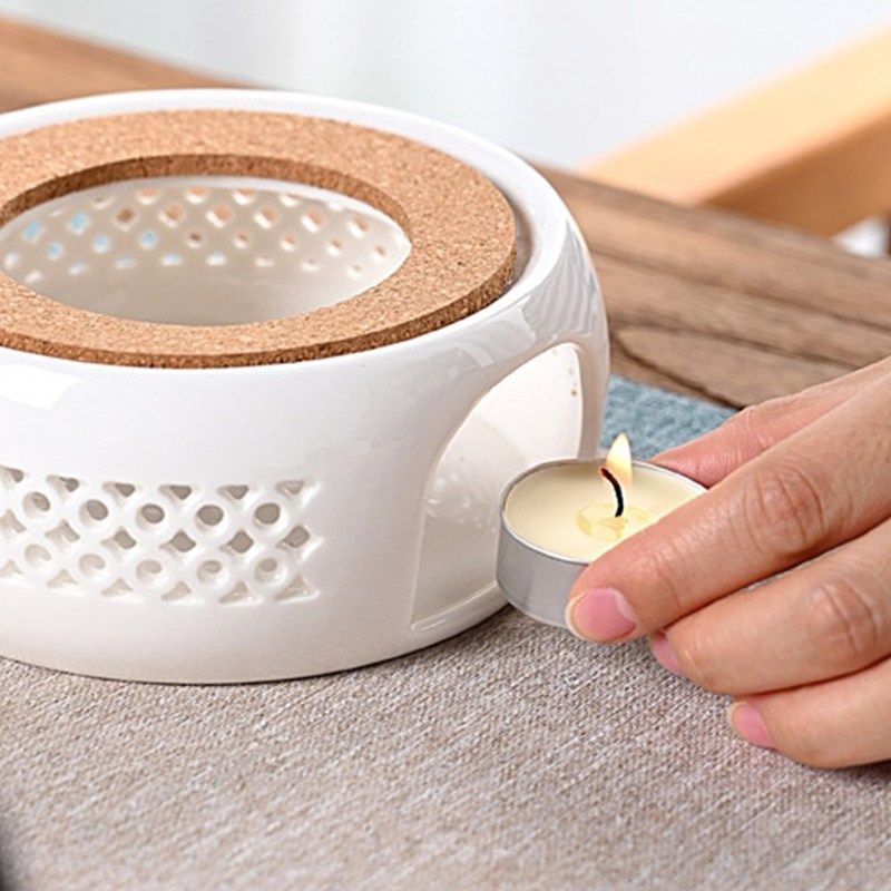 1pc tea warmer candle stand teapot heater base ceramic or st