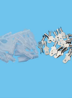 20Pair 4.8mm Male Spade Crimp Terminals Wire Connector with