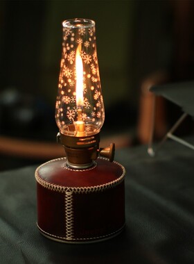 Gas Lantern Glass Lampshade Outdoor  Camping Atmosphere Lamp