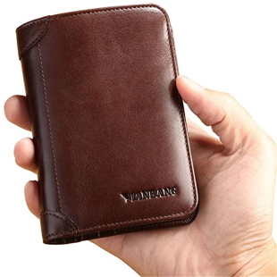 Style Leat Shippping Classic Drop Wallet Manbang Genuine For