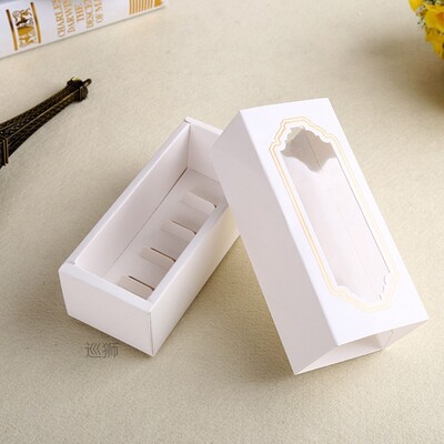 30pcs Macarons Box Packaging 5 Macaron Box With Window Drawe