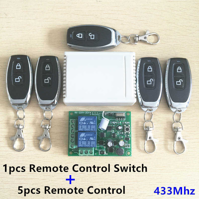 433MHz universal remote control 220V superheterodyne wireles