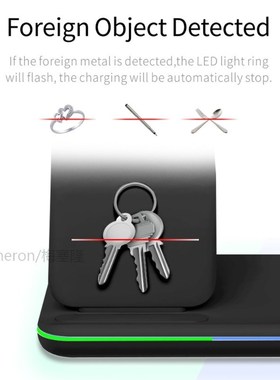 3 in 1 Qi Wireless Charger Stand for Apple Watch 6 5 4 3 2 A