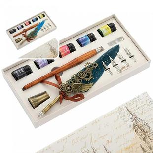 Eco-friendly 1 Set Useful High Quality Gift Feather Dip Pen