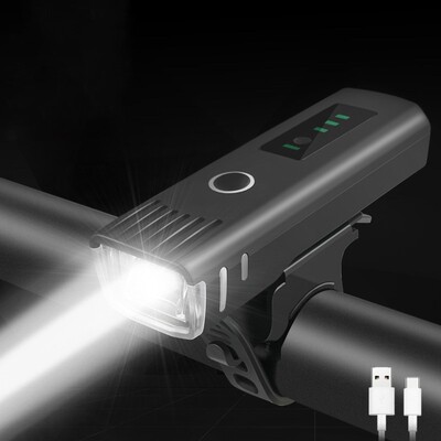 USB Rechargeable Bike Headlight Flashlight For Bicycle Anti-