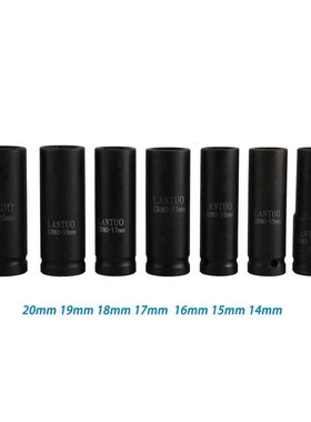 8-32mm 19Pcs 1/2 Inch Sqaure Drive Hex Hole Black Socket Set