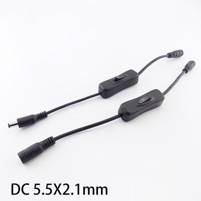 5.5 X 2.1mm DC Male to female power adapter on off switch ca