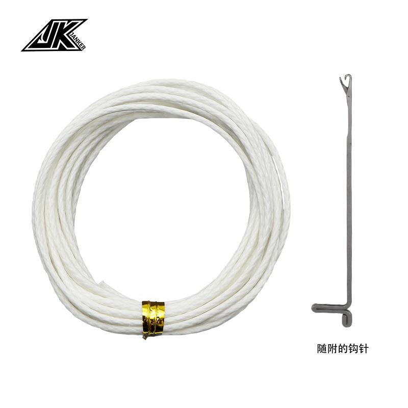 剑客PBC PE编织线空心铁板绑钩线绳空心白色船钓绑钩线
