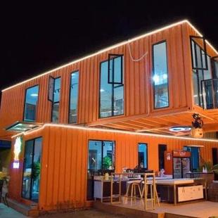 展厅 商业创意街工业风可移动临街商铺组合式 网红创意二层集装 箱