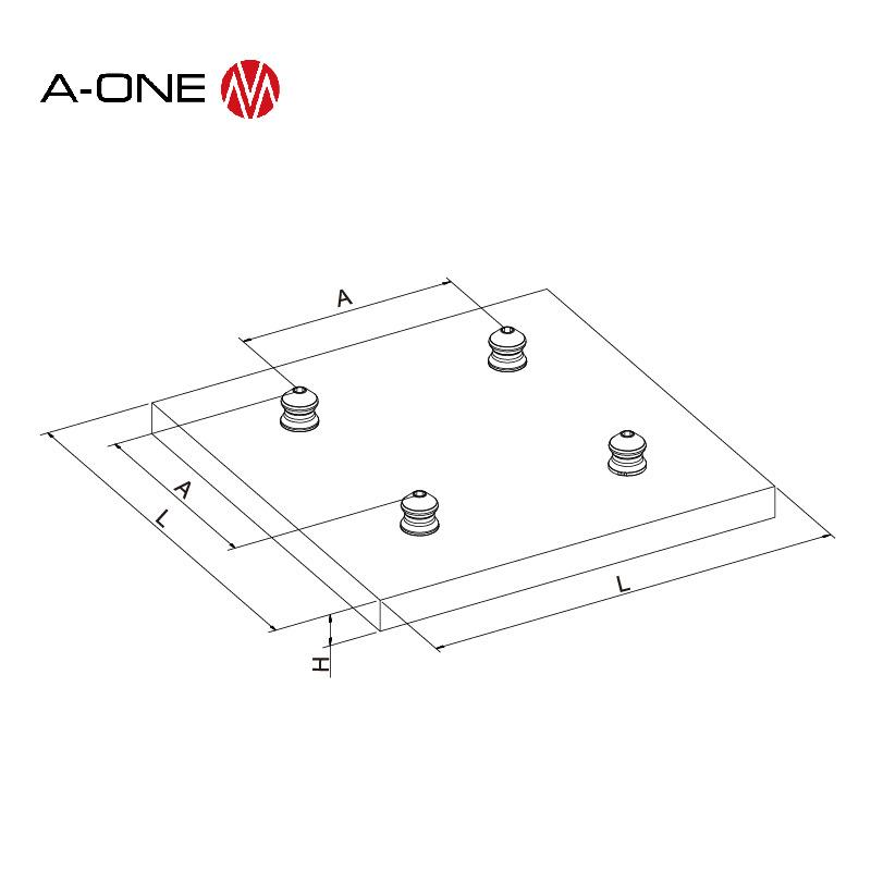 A-ONE零点重复定位系统卡盘专用托板 加工中心工装夹具非标托扳