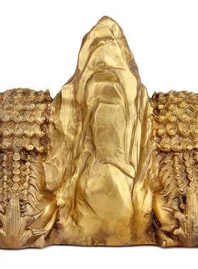 xyt铜泰山石敢当摆件铜双狮石敢当铜狮子家居摆件