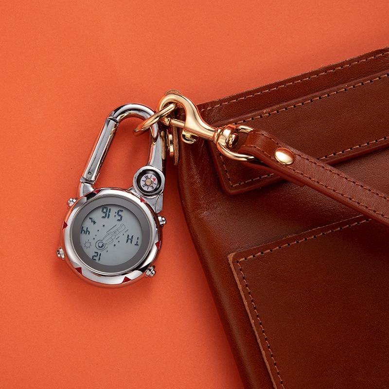 厂家直发多功能金属挂钩表装饰表运动风金属装饰登山挂表