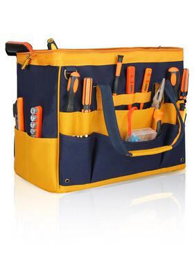 BSCI工厂多功能维修安装电工帆布耐磨袋便携防水手提收纳包工具包