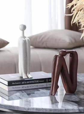 现代简约时光人书档摆件客厅玄关电视柜酒店样板房家居送礼装饰品