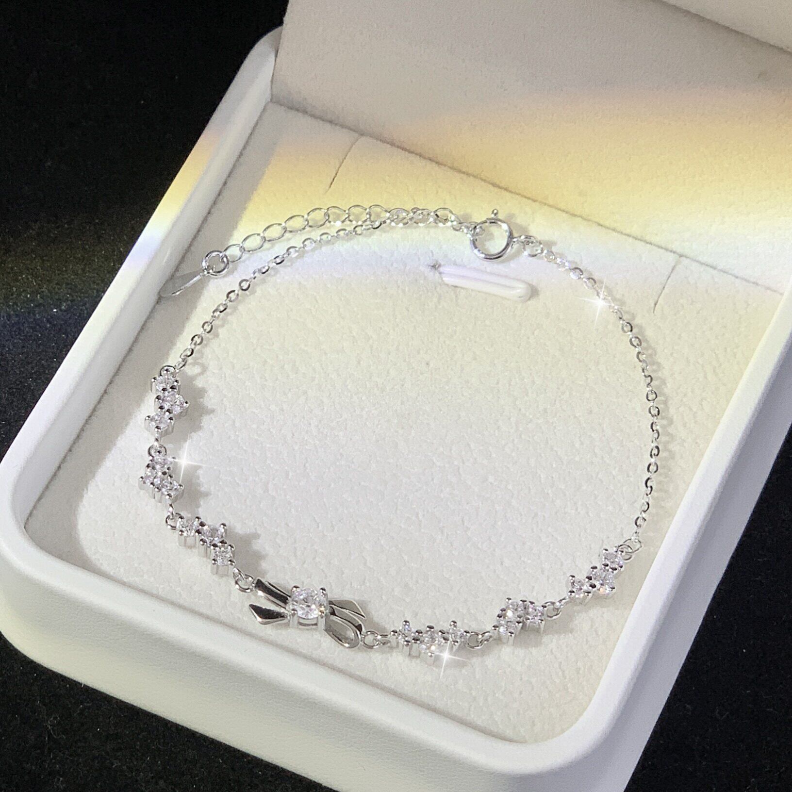 999纯银蝴蝶结手镯的女孩2026年新的可访问的豪华利基高节日礼品